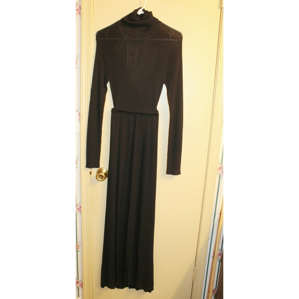Zara - Long Backless Mock Neck dress